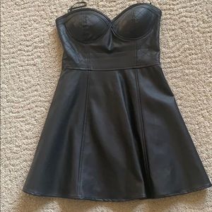 COPY - Forever 21 Faux Leather Bustier Dress Sz S